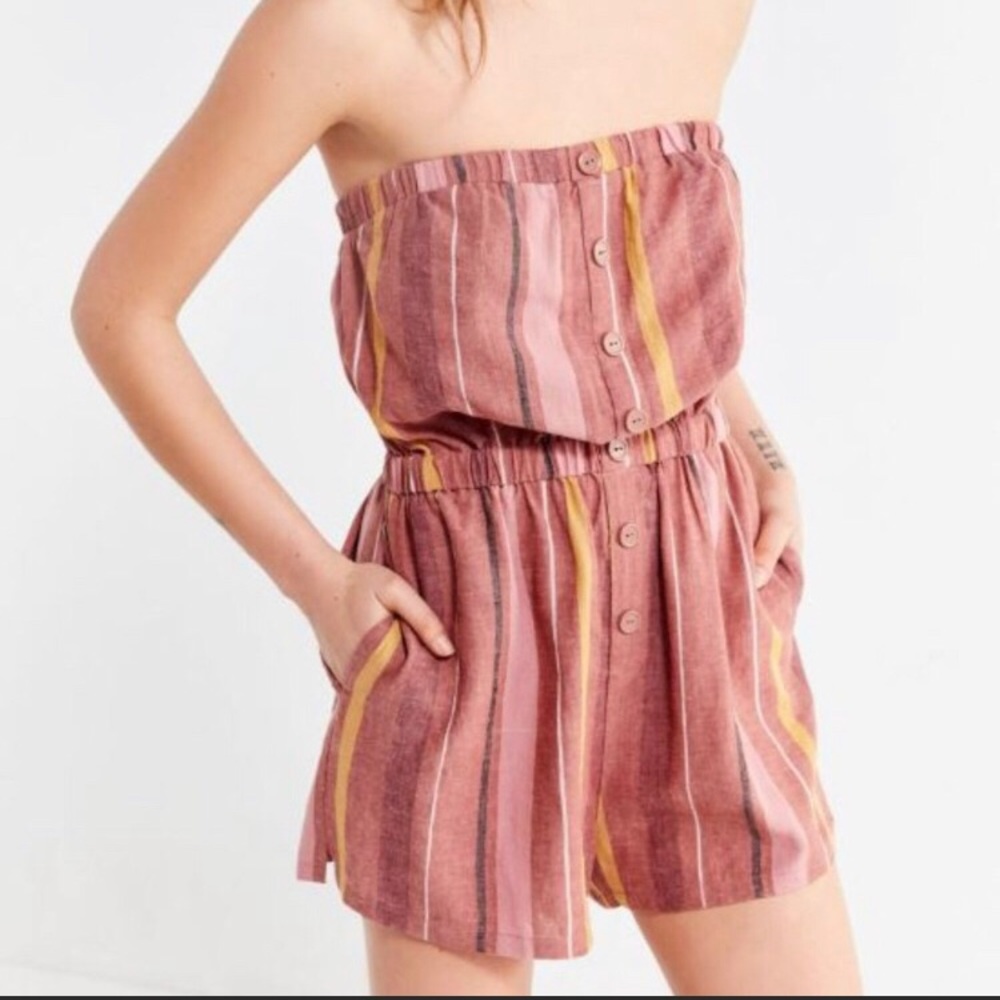 NWT Urban Outfitters strapless shorts romper.